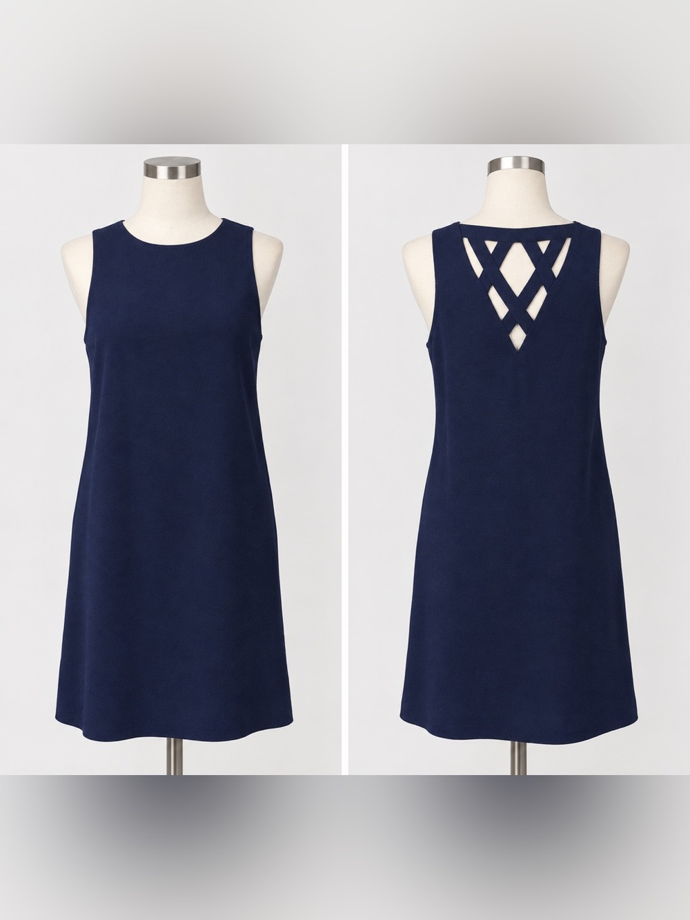 Jack by BB Dakota Blue Crisscross Back with pockets dress size large